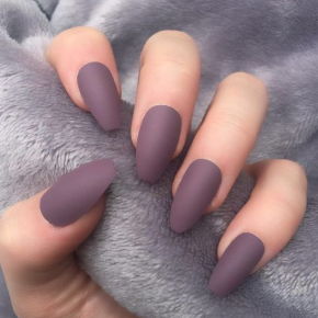 purple prom nails